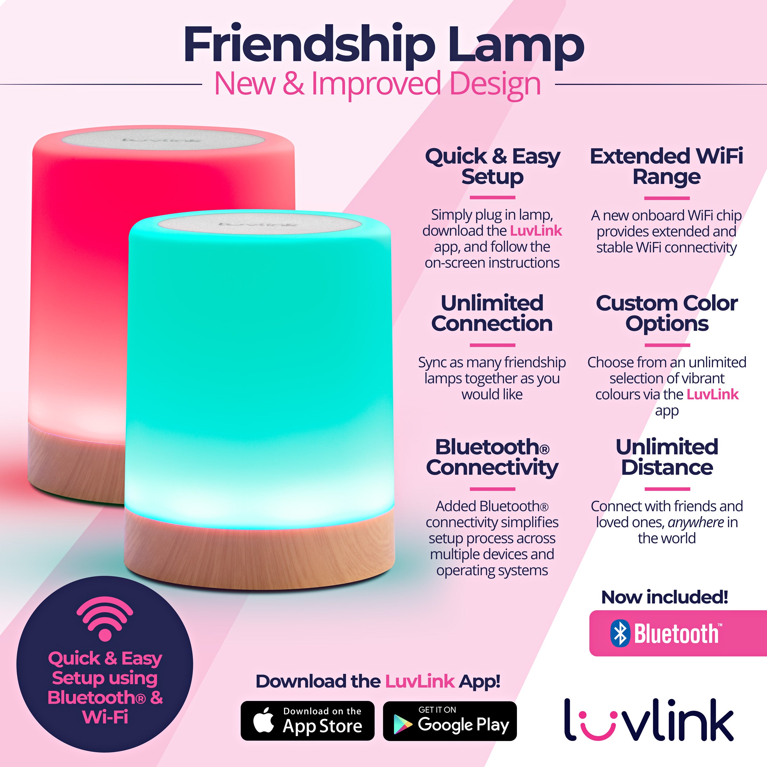 Color changing lamp long outlet distance