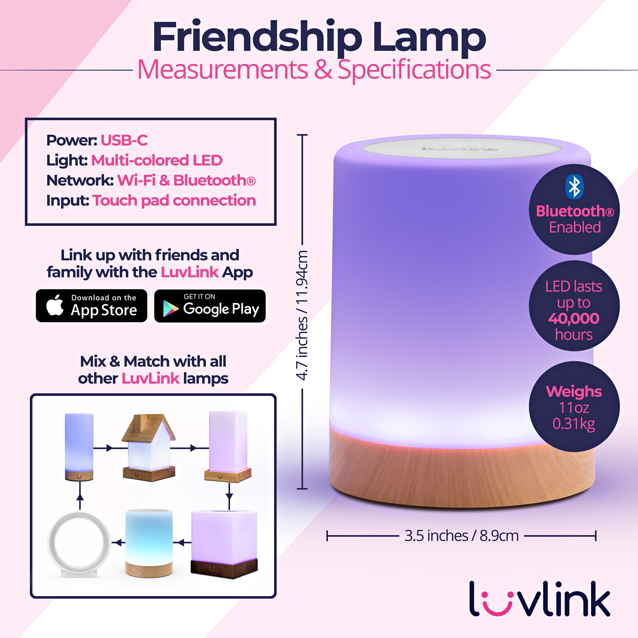 Best friend store long distance lamps